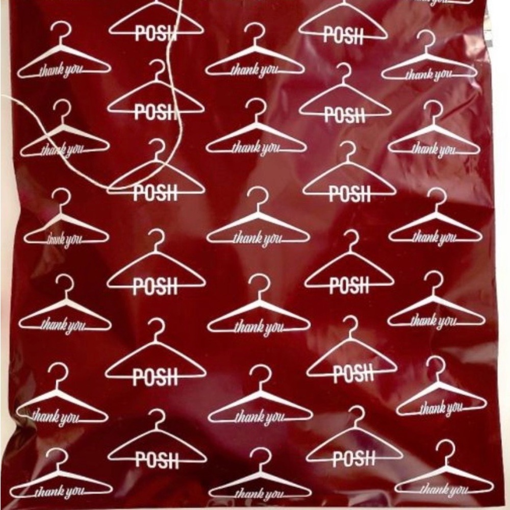 Posh Burgundy and White Thank You Polly 10x13 Bags—set of 20